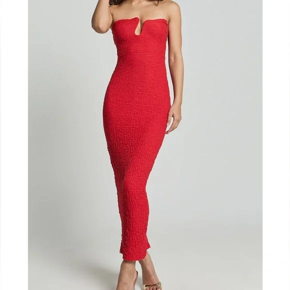 Showpo. | Dresses | Alberta Red Maxi Dress Showpo Nwt | Poshmark